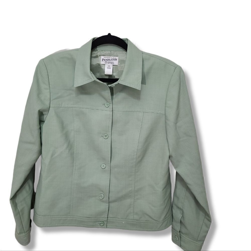 Pendleton 100% Virgin Wool sz 10 Button blazer